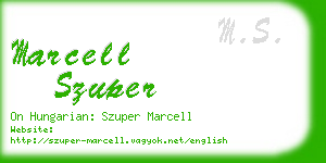 marcell szuper business card